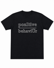Load image into Gallery viewer, pozItive behaviŪr tee-Black Embroidered