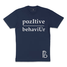 Load image into Gallery viewer, pozItive behaviŪr tee-Navy Blue
