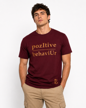 Load image into Gallery viewer, pozItive behaviŪr tee-Maroon