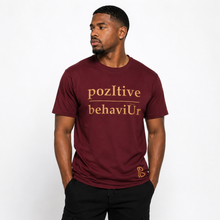Load image into Gallery viewer, pozItive behaviŪr tee-Maroon