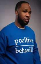 Load image into Gallery viewer, pozItive behaviŪr-Royal Blue Crew Neck with Pocket