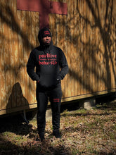 Load image into Gallery viewer, pozItive behaviŪr Jogger Set-Black with Red