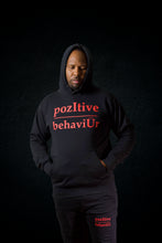Load image into Gallery viewer, pozItive behaviŪr Jogger Set-Black with Red