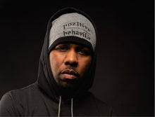 Load image into Gallery viewer, Beanie Grey w/Black Strip