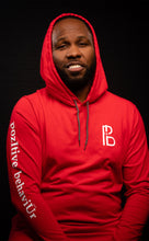 Load image into Gallery viewer, pozItive behaviŪr-Red Long Sleeve w hoodie