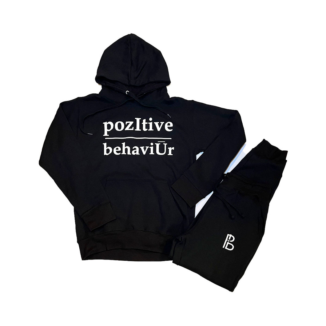 pozItive behaviŪr Jogger Set-Black with White