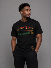 Load image into Gallery viewer, pozItive behaviŪr tee-Black Juneteeth
