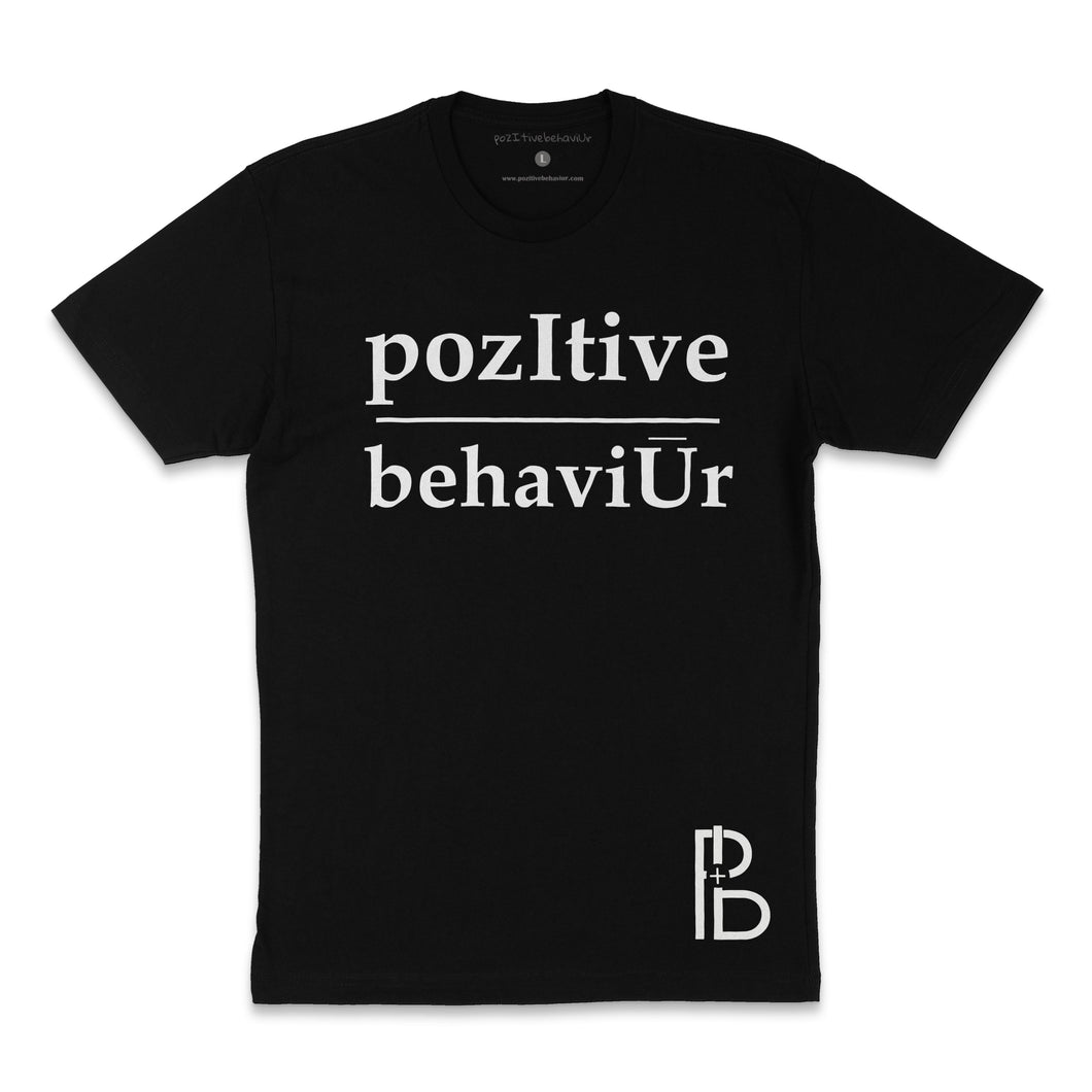 pozItive behaviŪr tee-Black