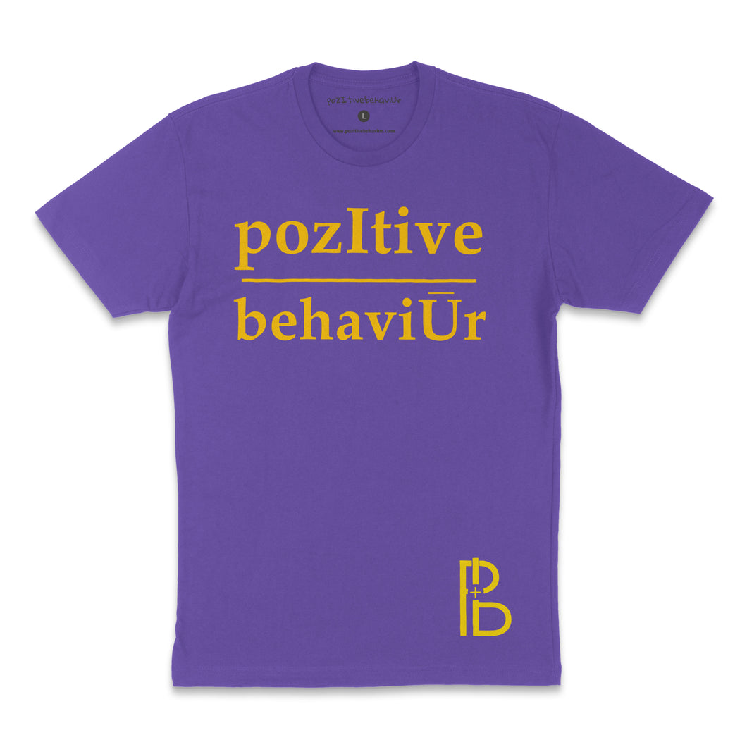 pozItive behaviŪr tee-Purple