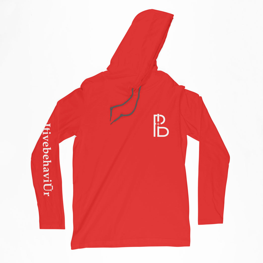 pozItive behaviŪr-Red Long Sleeve w hoodie