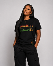 Load image into Gallery viewer, pozItive behaviŪr tee-Black Juneteeth
