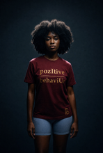 Load image into Gallery viewer, pozItive behaviŪr tee-Maroon
