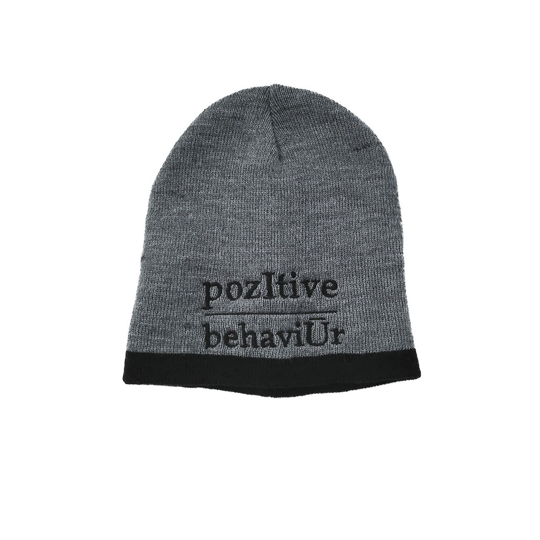 Beanie Grey w/Black Strip