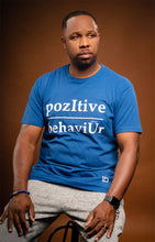 Load image into Gallery viewer, pozItive behaviŪr tee-Royal Blue
